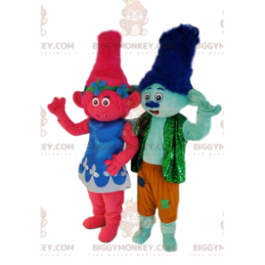 Fuchsia and Blue Little Ogre BIGGYMONKEY™ Mascot Costume Duo -