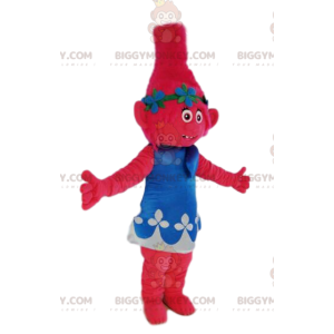 Traje de mascote BIGGYMONKEY™ Fuchsia Little Ogress com vestido