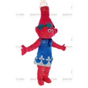 BIGGYMONKEY™ Fuchsia Little Ogress Mascot Costume with Blue and