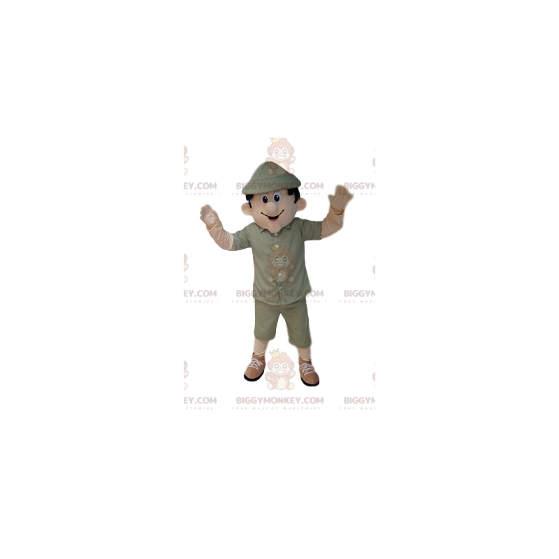 Costume de mascotte BIGGYMONKEY™ d'homme avec une tenue de Costume de mascotte BIGGYMONKEY™ d'homme avec une tenue de