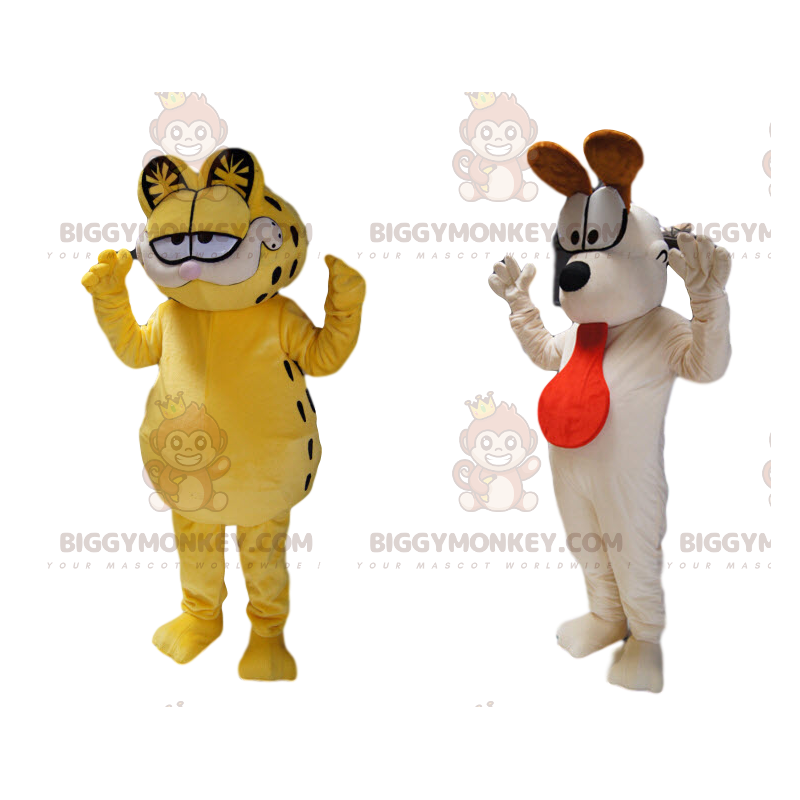 BIGGYMONKEY™ Mascot Costume Duo of Garfield and Odie the Dog! –