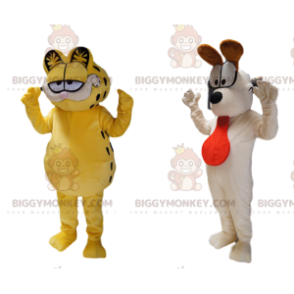 BIGGYMONKEY™ mascottekostuum Duo van Garfield en Odie de hond! - Mascottes beroemde mensen - BiggyMonkey.com