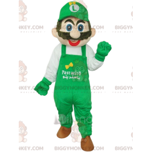 BIGGYMONKEY™ Mascot Costume of Luigi, Nintendo's Mario