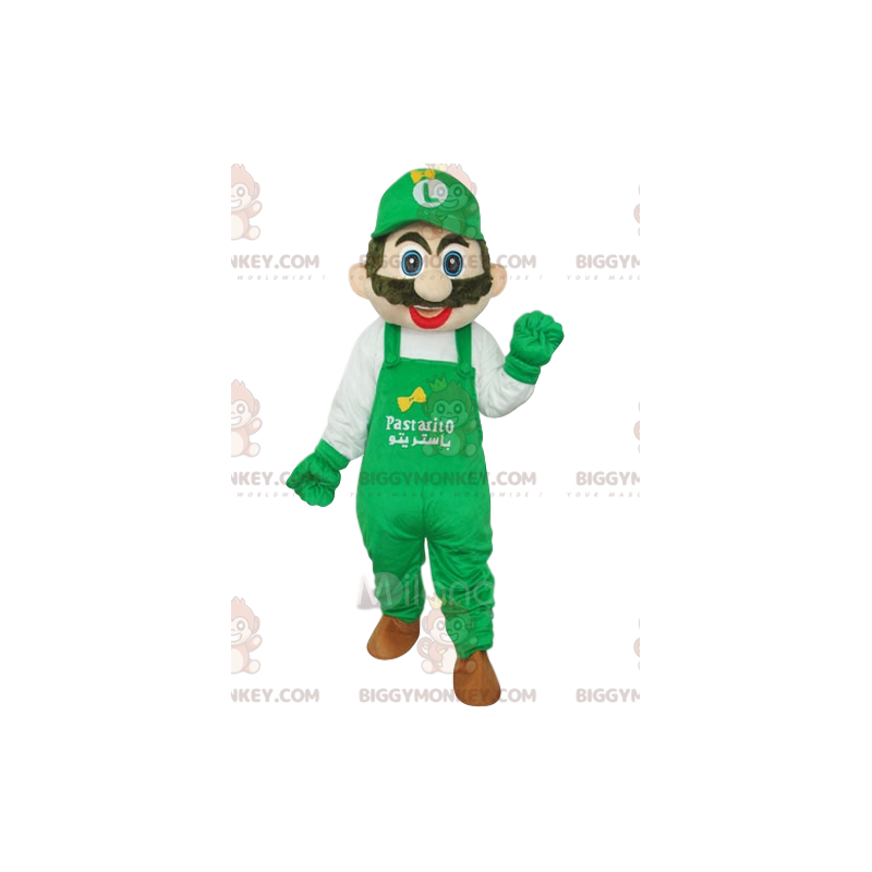 Costume de mascotte BIGGYMONKEY™ de Luigi, le compagnon de Costume de mascotte BIGGYMONKEY™ de Luigi, le compagnon de