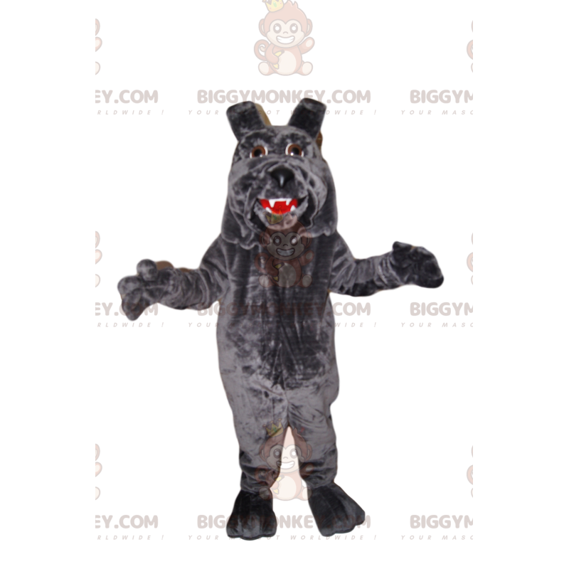 Disfraz de mascota BIGGYMONKEY™ Perro gris con labios grandes - Disfraz de mascota BIGGYMONKEY™ Perro gris con labios grandes -