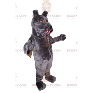 BIGGYMONKEY™ Mascot Costume Gray Dog With Big Lips -