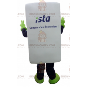 Traje de mascote gigante com termostato branco BIGGYMONKEY™ –