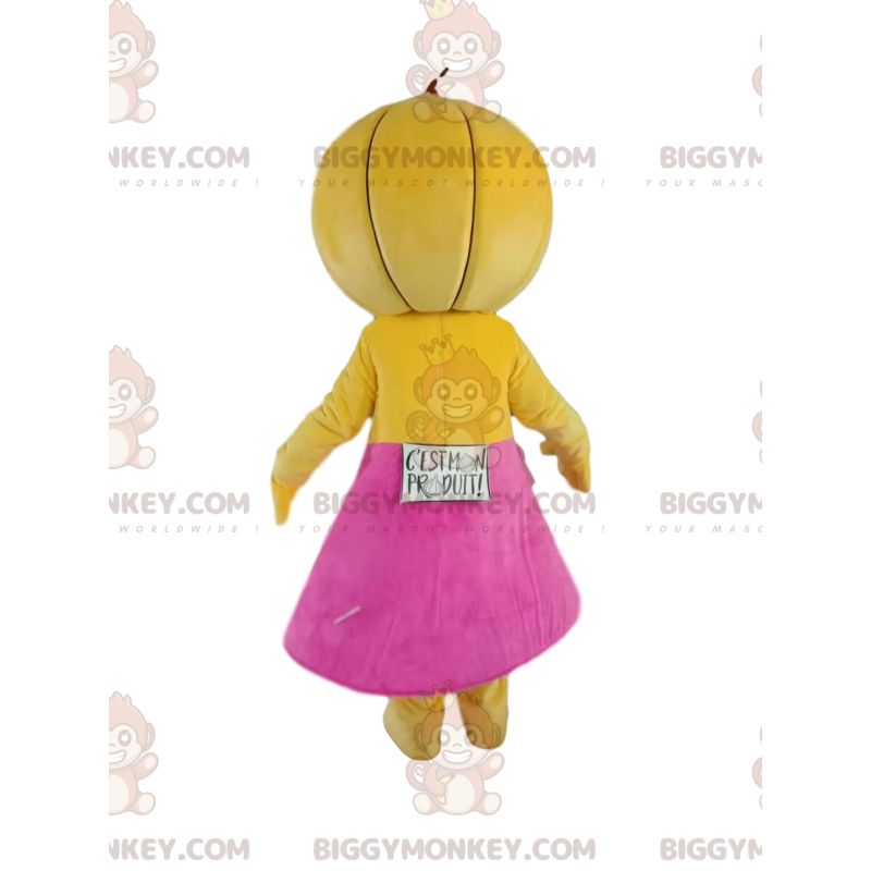 Disfraz de mascota Melon BIGGYMONKEY™ con falda fucsia - Disfraz de mascota Melon BIGGYMONKEY™ con falda fucsia -