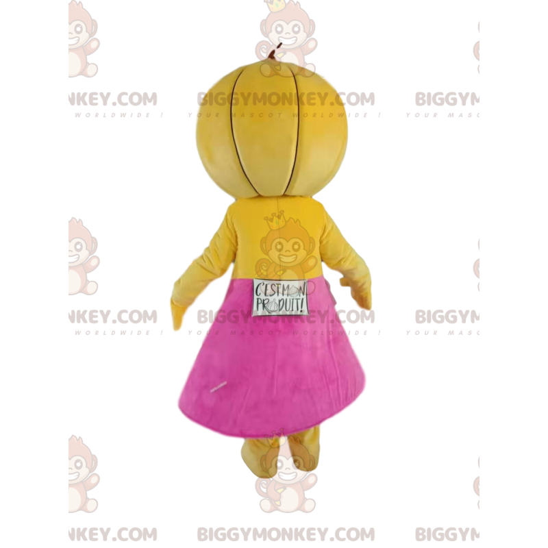 Melone BIGGYMONKEY™ Costume da mascotte con gonna fucsia -
