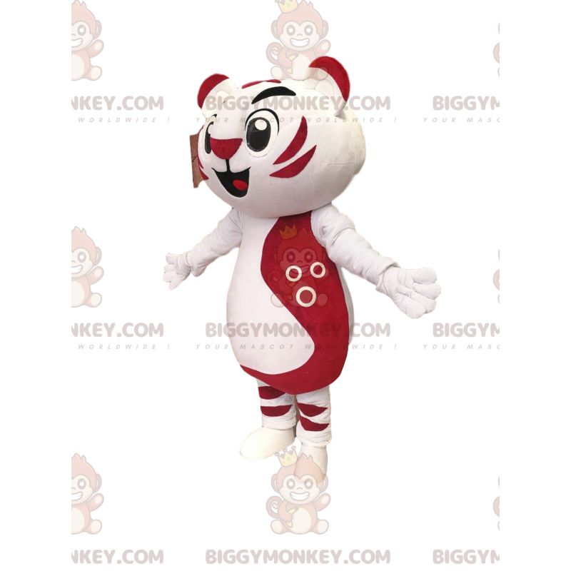 Kostium maskotki lwiątko BIGGYMONKEY™ w kolorze białym i Kostium maskotki lwiątko BIGGYMONKEY™ w kolorze białym i