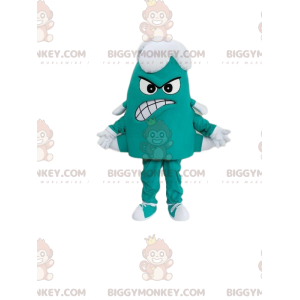 BIGGYMONKEY™ Mascot Costume Little Green and White Monster with