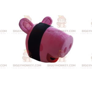 Cabeza de disfraz de mascota Pink Pig BIGGYMONKEY™ -