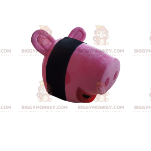 Pink gris BIGGYMONKEY™ maskot kostumehoved - Biggymonkey.com