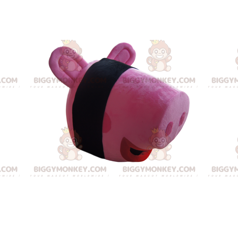 Cabeza de disfraz de mascota Pink Pig BIGGYMONKEY™ - Cabeza de disfraz de mascota Pink Pig BIGGYMONKEY™ -