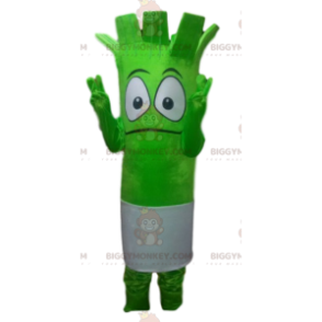 BIGGYMONKEY™ Maskottchen-Kostüm in Neongrün mit großen Augen -