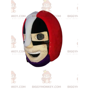 Głowa kostiumu maskotki superbohatera BIGGYMONKEY™ z czerwonym