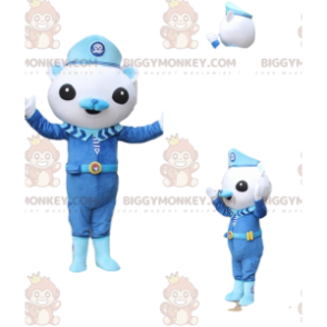 BIGGYMONKEY™ maskotdräkt för den lilla vita björnen med stewarddräkt - Bärmaskot - BIGGYMONKEY_014594 - BiggyMonkey.com