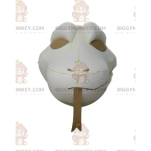 Weiße Schlange BIGGYMONKEY™ Maskottchen-Kostümkopf.