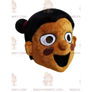 Very Enthusiastic Little Girl BIGGYMONKEY™ Mascot Costume Head