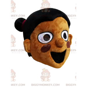 Πολύ ενθουσιώδες κοριτσάκι με μασκότ BIGGYMONKEY™ Κεφάλι με