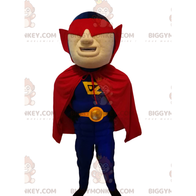Superheld BIGGYMONKEY™ mascottekostuum met rood masker en cape