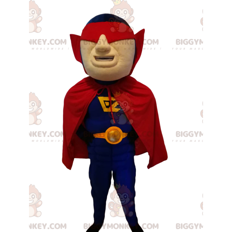Στολή μασκότ Superhero BIGGYMONKEY™ με κόκκινη μάσκα και ακρωτήριο - Μασκότ υπερήρωα - BIGGYMONKEY_014607 - BiggyMonkey.com
