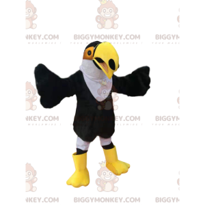 Kostým maskota BIGGYMONKEY™ černého a bílého tukana s nádherným