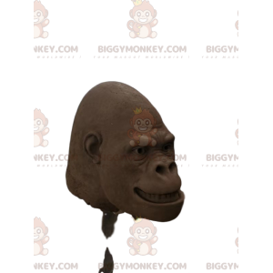 Brun Gorilla BIGGYMONKEY™ Mascot-kostumehoved. Gorilla kostume
