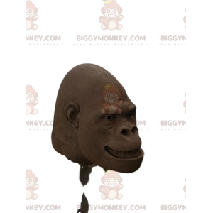Καφέ γορίλα BIGGYMONKEY™ κοστουμιού μασκότ. Κεφάλι στολής