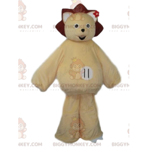 Traje de mascote BIGGYMONKEY™ de filhote de urso sorridente com