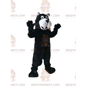 Black and White Panther BIGGYMONKEY™ Mascot Costume. panther