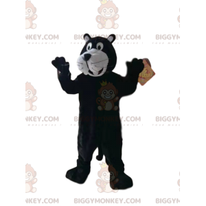Ασπρόμαυρη στολή μασκότ BIGGYMONKEY™ Πάνθηρα. στολή πάνθηρα