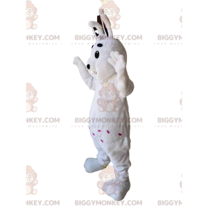 Traje de mascote de coelho branco BIGGYMONKEY™. Fantasia de