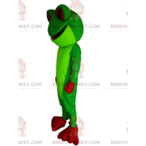 Neongroen kikkermodel met rode ogen en pootjes - Biggymonkey.com