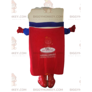 Mattress BIGGYMONKEY™ mascot costume with a blue blindfold! -