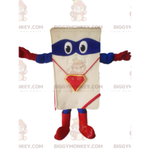 Mattress BIGGYMONKEY™ mascot costume with a blue blindfold! -
