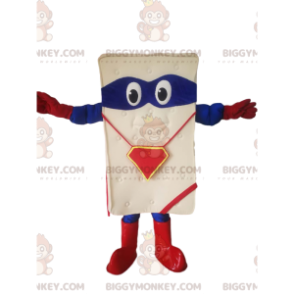 Traje de mascote do colchão BIGGYMONKEY™ com uma venda azul! –