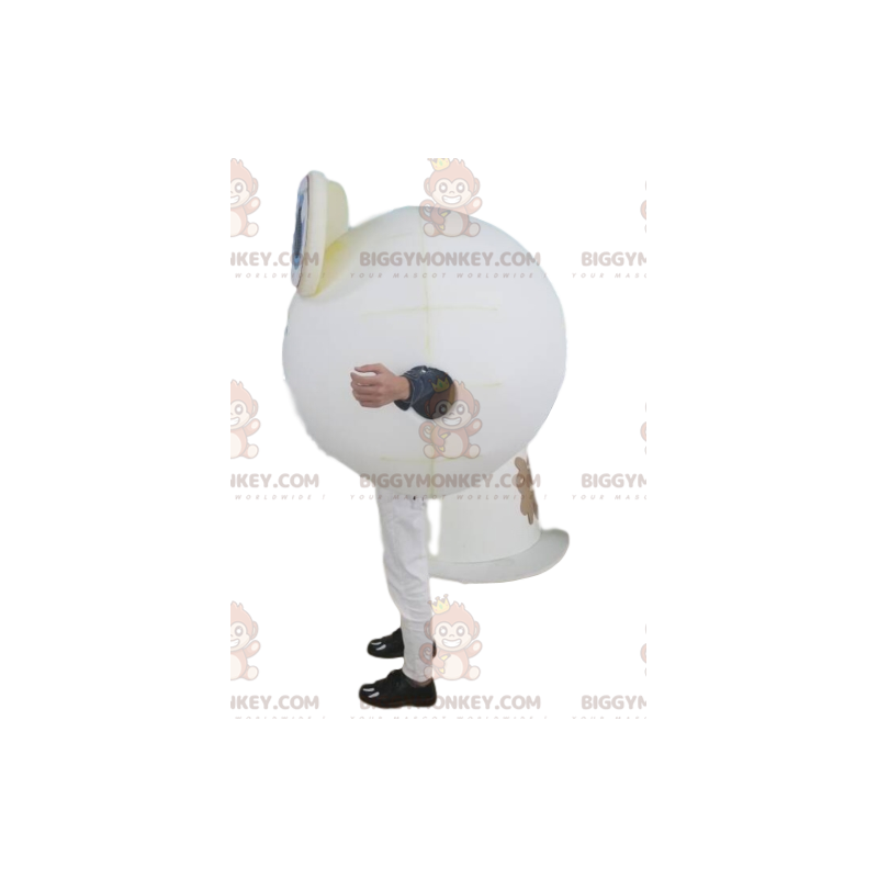 BIGGYMONKEY™ Costume da mascotte Personaggio bianco rotondo con BIGGYMONKEY™ Costume da mascotte Personaggio bianco rotondo con