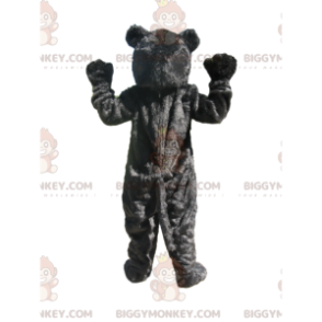 BIGGYMONKEY™ Maskottchenkostüm Schwarzer Bär mit roter Schnauze