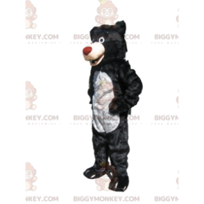 BIGGYMONKEY™ Costume da mascotte Orso nero con muso rosso -