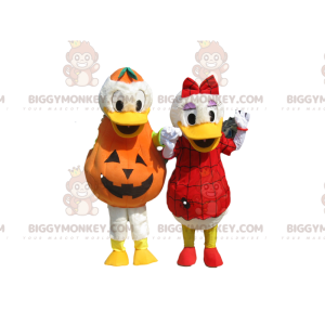 Donald ja Daisy BIGGYMONKEY™ maskottipukuduo Halloween-asulla -