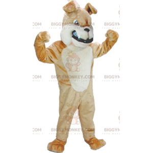 Costume de mascotte BIGGYMONKEY™ de chien marron et blanc à