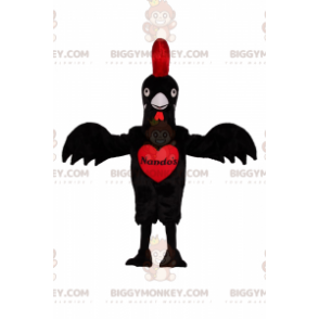 Sort og rød høne BIGGYMONKEY™ maskotkostume - Hens maskot - haner - høns - BIGGYMONKEY_014704 - BiggyMonkey.com