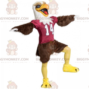 BIGGYMONKEY™ Brown Eagle Mascot Costume With American Football