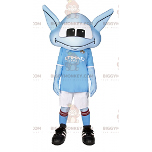 BIGGYMONKEY™ Alien Blue Mascot Costume With Long Ears And