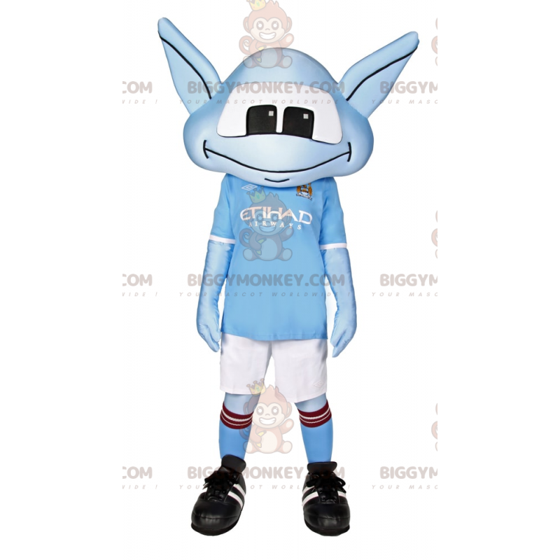 Costume de mascotte BIGGYMONKEY™ Alien bleu avec longues Costume de mascotte BIGGYMONKEY™ Alien bleu avec longues