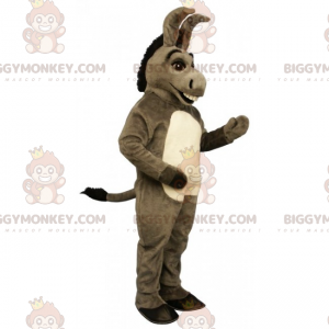 Στολή μασκότ BIGGYMONKEY™ με γκρι και μαύρο γάιδαρο -