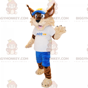 Animal BIGGYMONKEY™ Mascot Costume - Lynx In Sportswear –