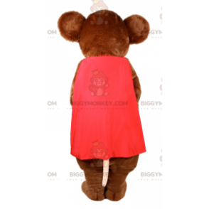 Tierisches BIGGYMONKEY™-Maskottchen-Kostüm – Maus mit Umhang -