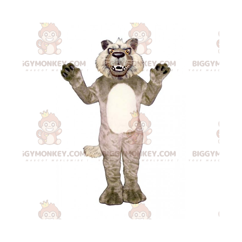 BIGGYMONKEY™ Hunter Animal Mascot-kostuum - Wolf - BIGGYMONKEY™ Hunter Animal Mascot-kostuum - Wolf -